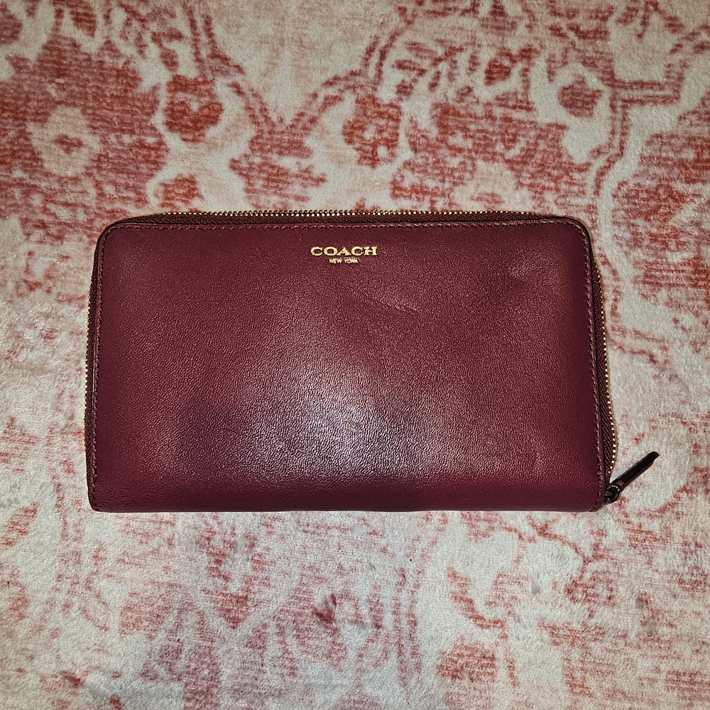 Coach Pink Leather Wallet